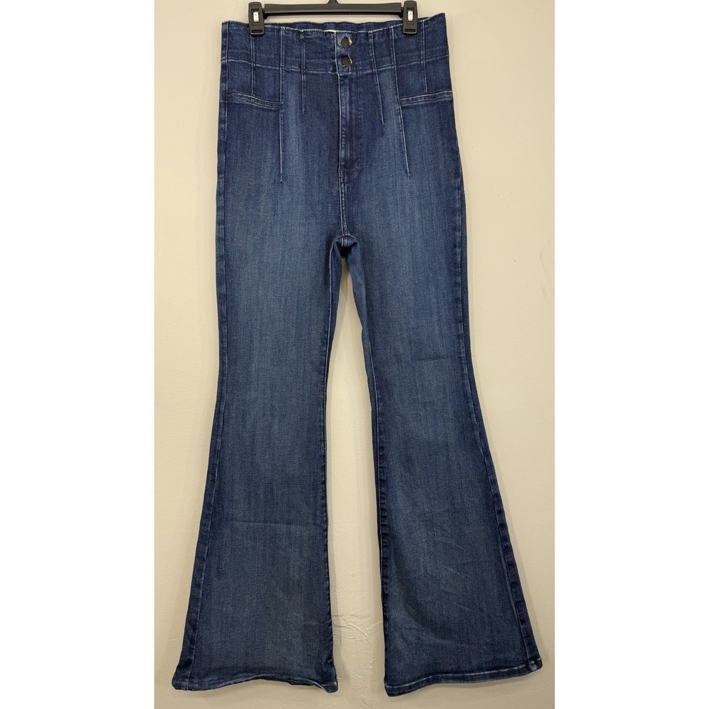 We The Free Jayde Flare Jeans Women's 32 Super High Rise Stretch Denim